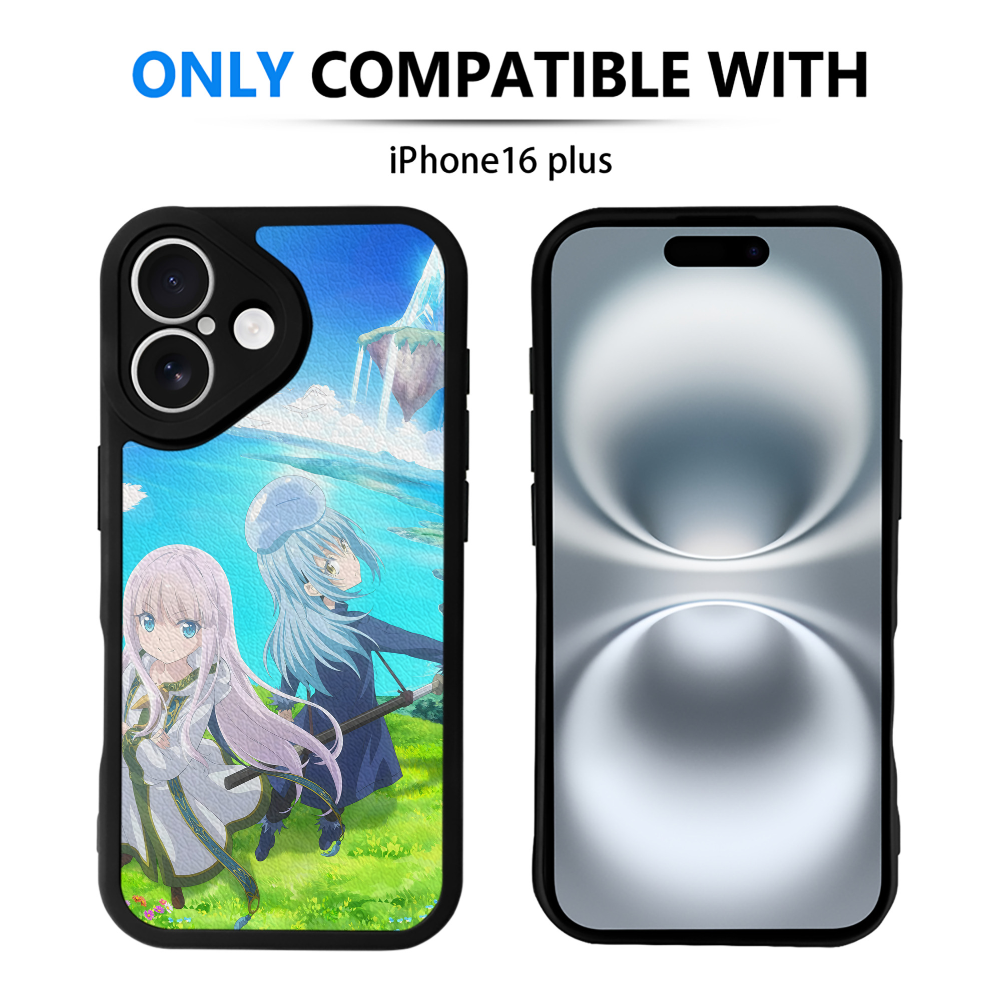 （画像用） 転スラ Regarding Reincarnated to Slime 【iPhone 16シリーズ対応】シリコンスマホケース（レザー調） 材質：シリコン